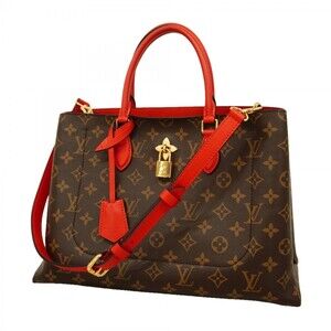 Louis Vuitton Monogram Flower Tote Handbag M43553 Coquelicot 2-way bag for women